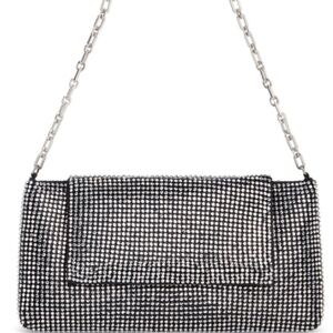 I.n.c. International Concepts Mesh East West Baguette Bag, Pewter
